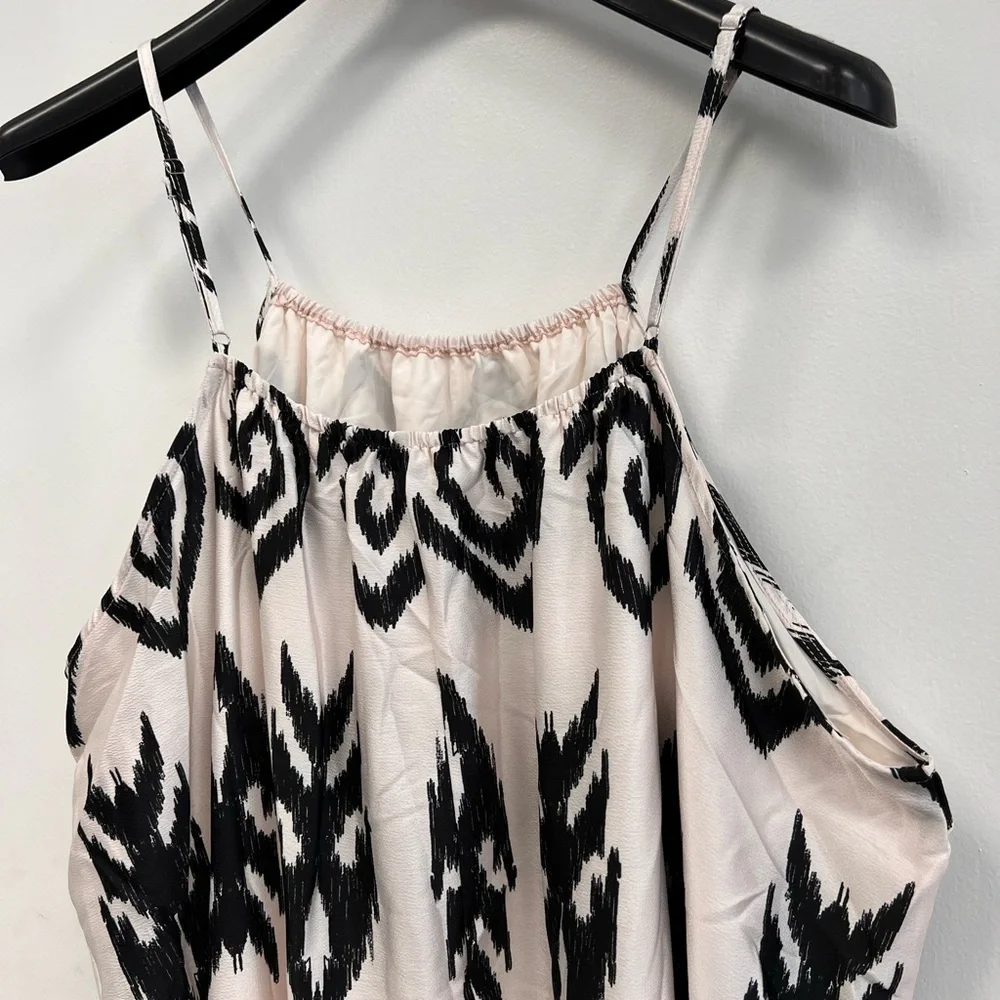 NIB - Womens Maxi Summer Dress, Pink with Black Geometric Pattern - 1X, 2X, 3X - Picture 7 of 13